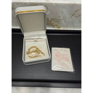 OR OLD RUBIN‎ Gold Twisted Link Chain Bracelet 8.0in Lobster Clasp New in Box